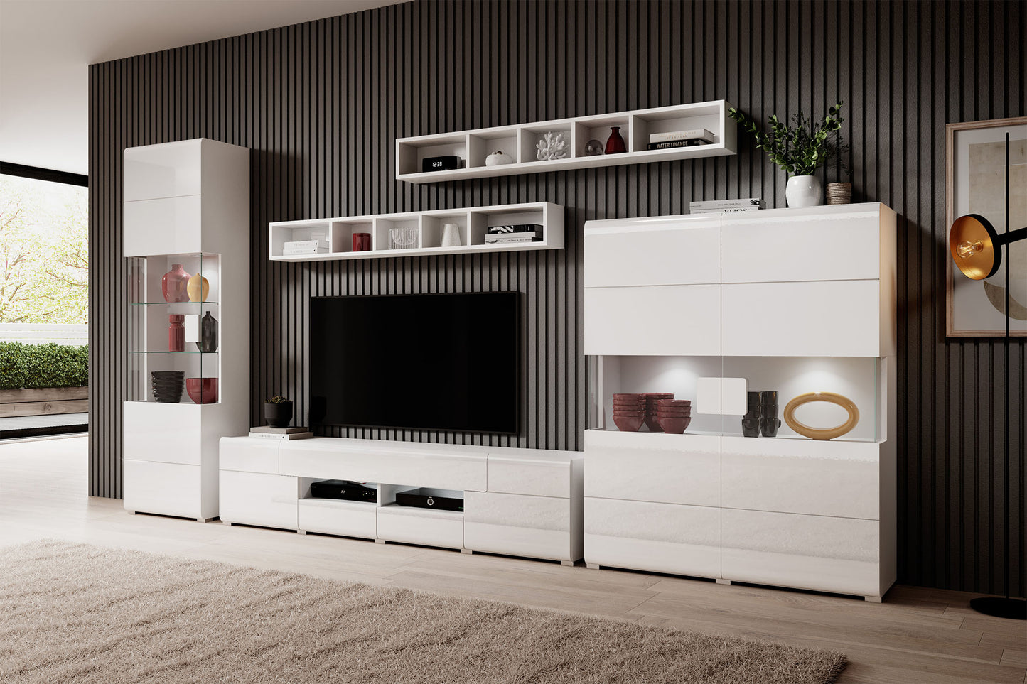 Skapis Tola 60/39/204 cm balts - N1 Home