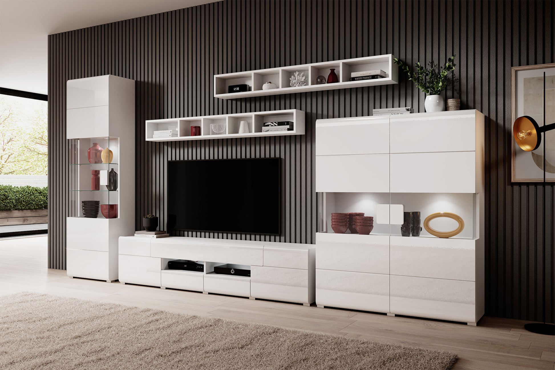 Skapis Tola 60/39/204 cm balts - N1 Home