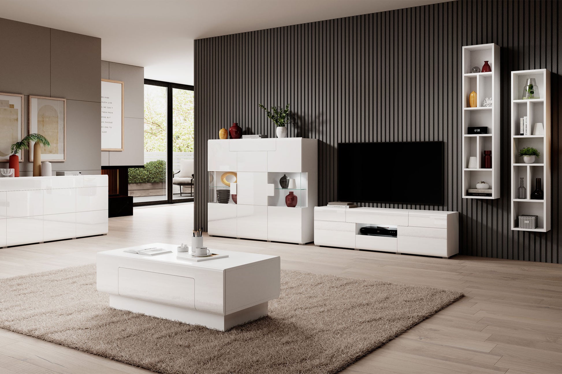 Kafijas galds Tola 110/60/39 cm balts - N1 Home