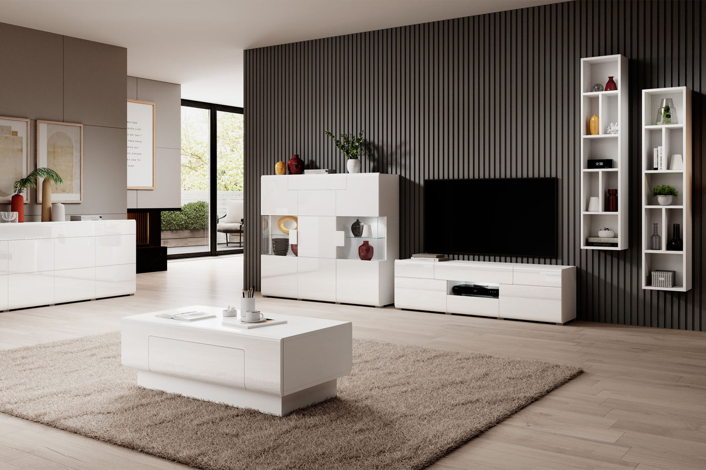 TV skapis Tola 159/39/47 cm balts