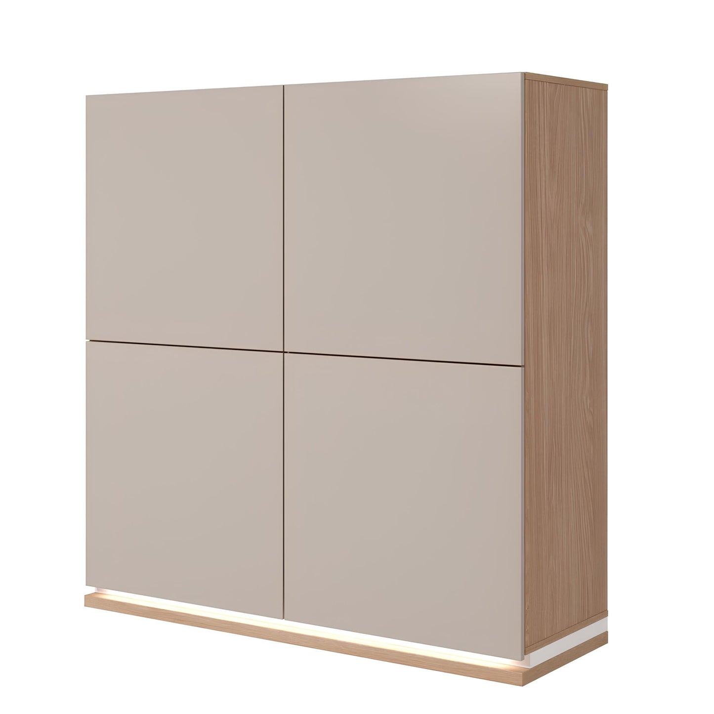 Kumode Dors 120/125/41 cm eļļos ozols/kašmirs - N1 Home