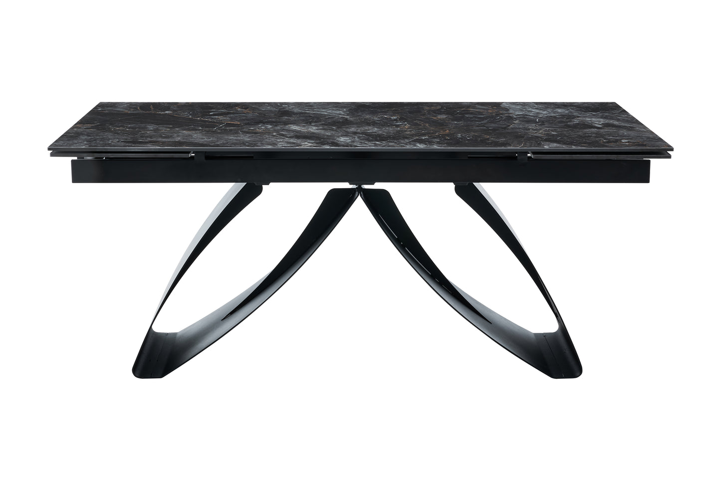 Galds Dora 180-260/90/76 cm melns. Ekskluzīvi!