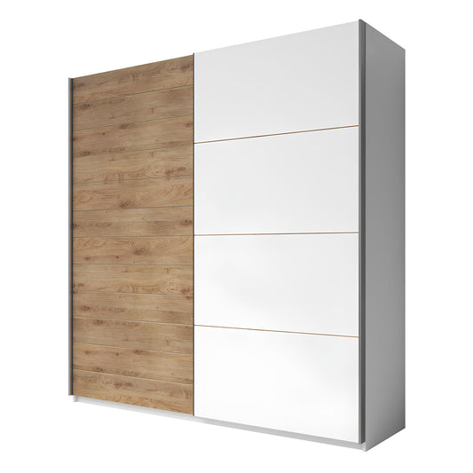 Skapis Galateja 200; 221; 270/61/210 cm balts/Boforts ozols