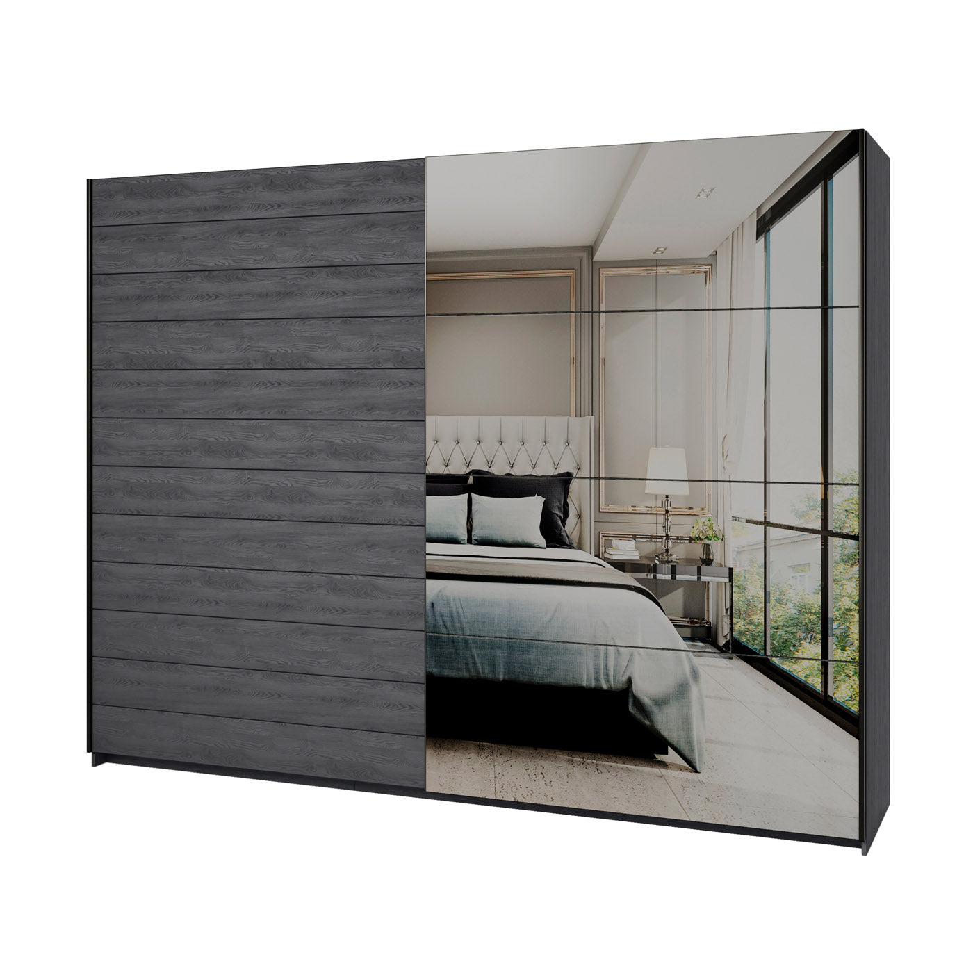 Skapis Galateja 200; 221; 270/61/210 cm carbon ozols