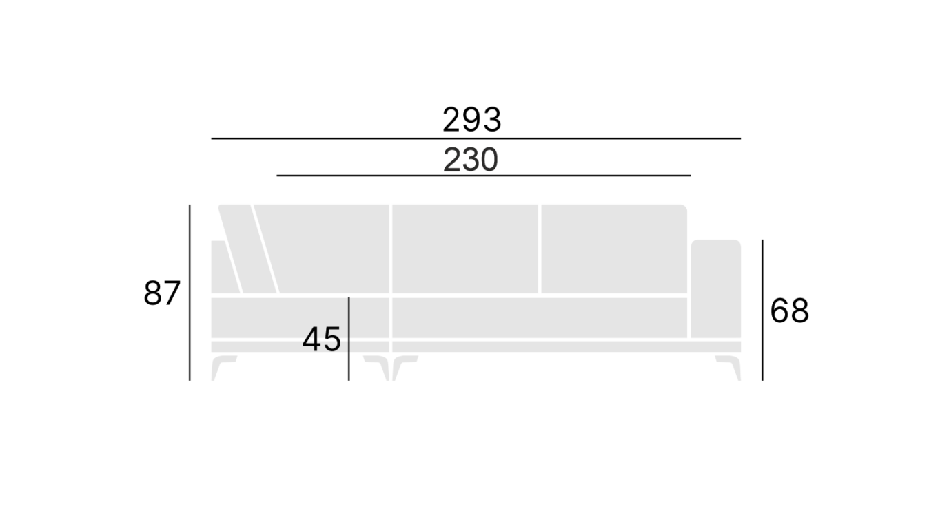 Dīvāns Giorgi 293/87/58 cm Massimo 401 - N1 Home