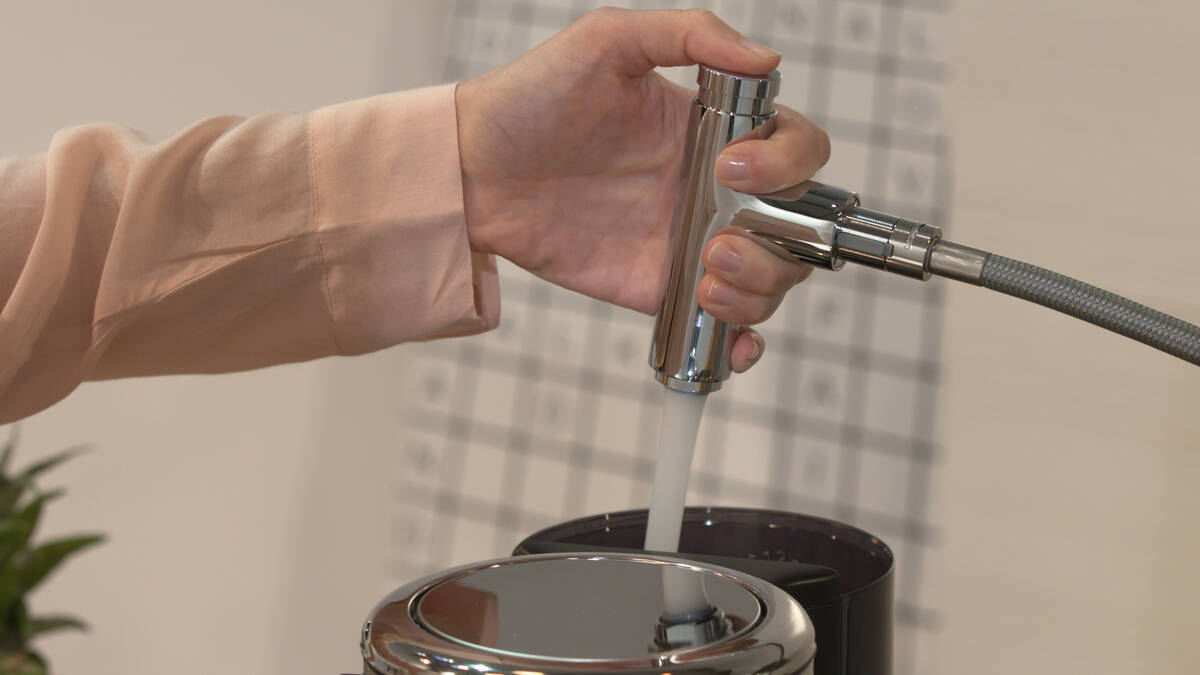 Virtuves izlietnes maisītājs ar izvelkamu dušu Hansgrohe Talis Select M51 300 1jet, hroms - N1 Home