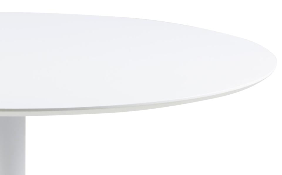 IBI apaļš pusdienu galds, balti NC krāsots MDF,Ø110x74 cm
