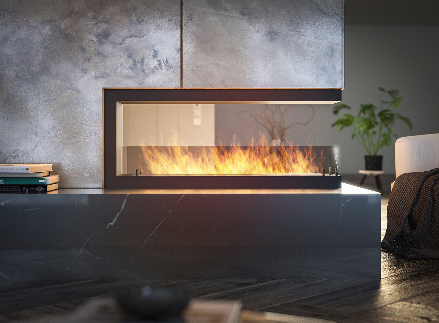 Biokamīns Insi U 2 100/50/30; 120/50/30 cm melns - N1 Home