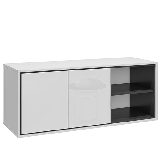 Skapis Iriva 120/48/51 cm balts/melns - N1 Home