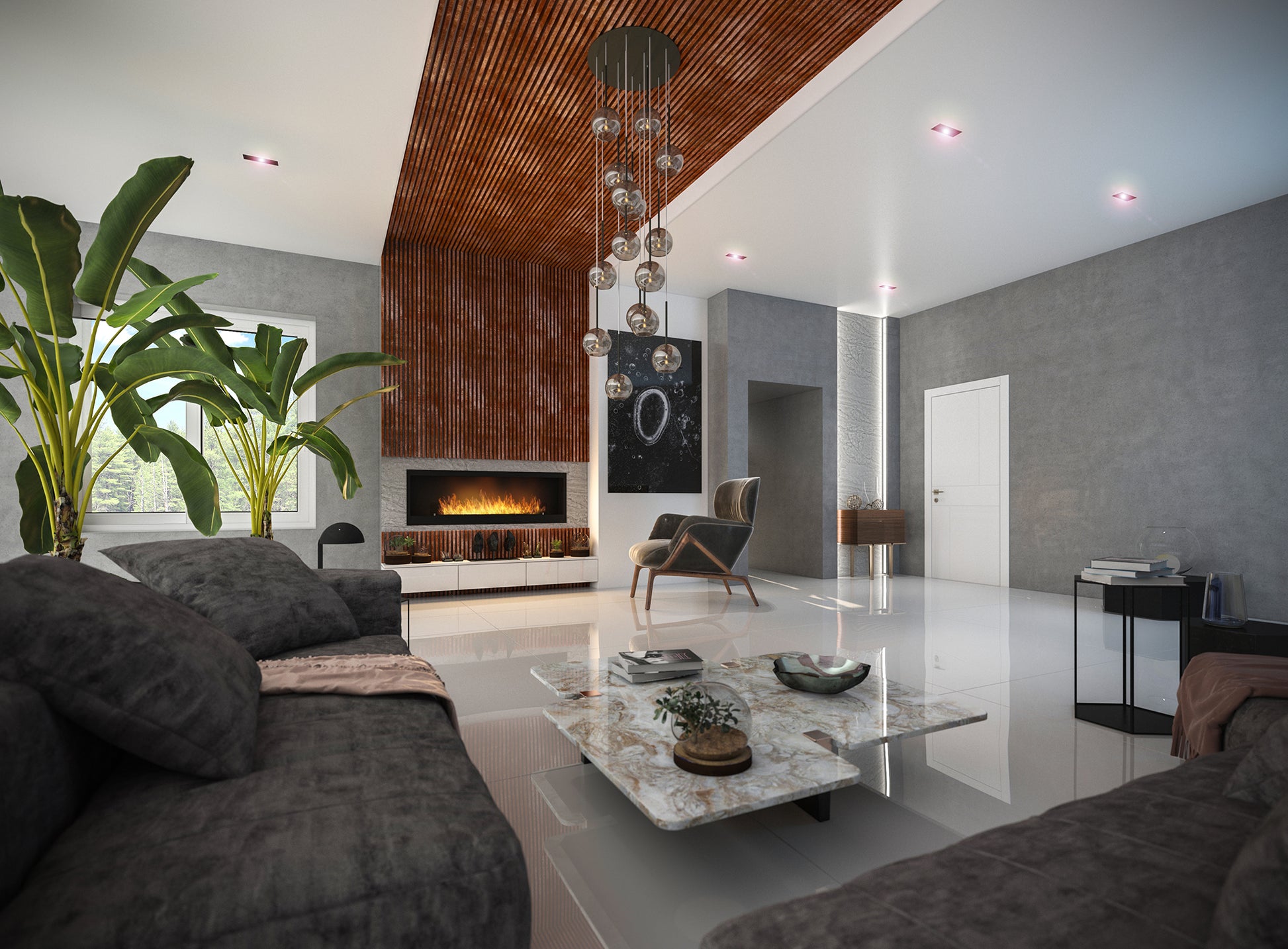 Biokamīns Insi 90/50/16; 120/50/20; 150/50/22 cm melns - N1 Home