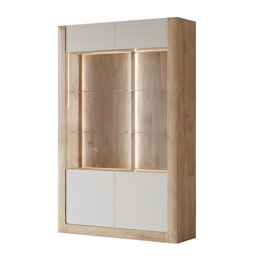 Skapis Kavasari 129/200/41 cm Hamilton ozols/kašmirs - N1 Home