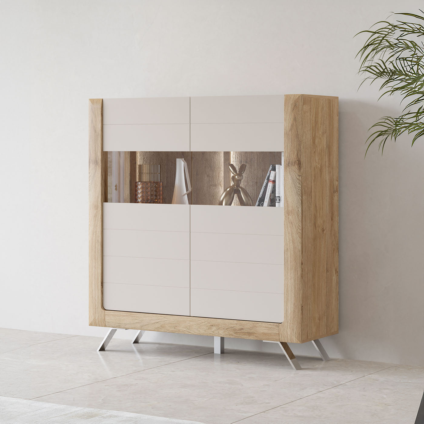 Kumode Kavasari 128/44/137 cm Hamilton ozols/kašmirs - N1 Home