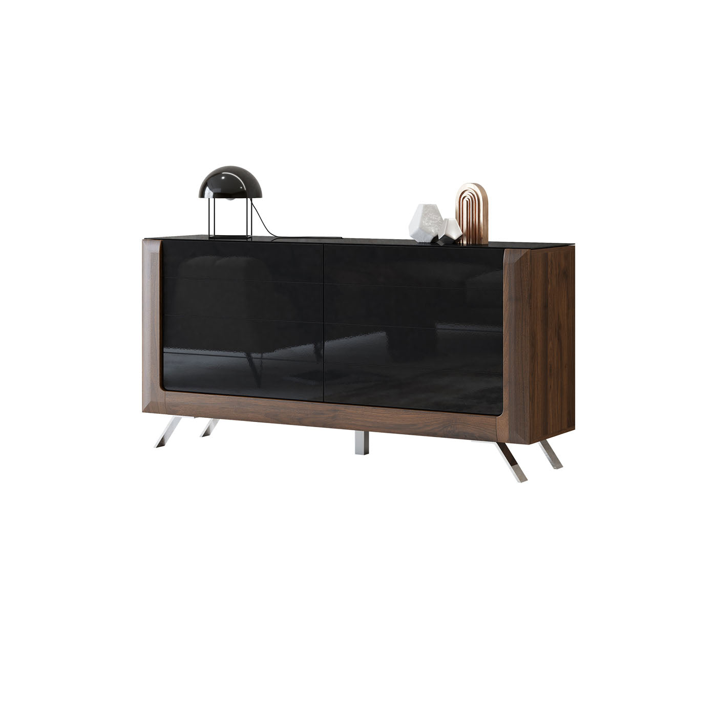 Kumode Kavasari 161/44/81 cm Kolumbijas valrieksts/melns - N1 Home