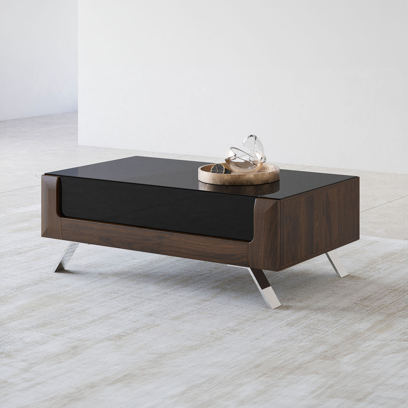 Kafijas galds Kavasari 110/45/65 cm Kolumbijas valrieksts/melns - N1 Home