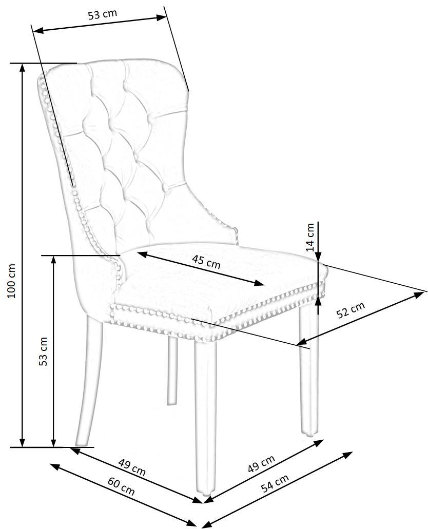 KR melns krēsls / krāns: zils 54/60/100/53 cm