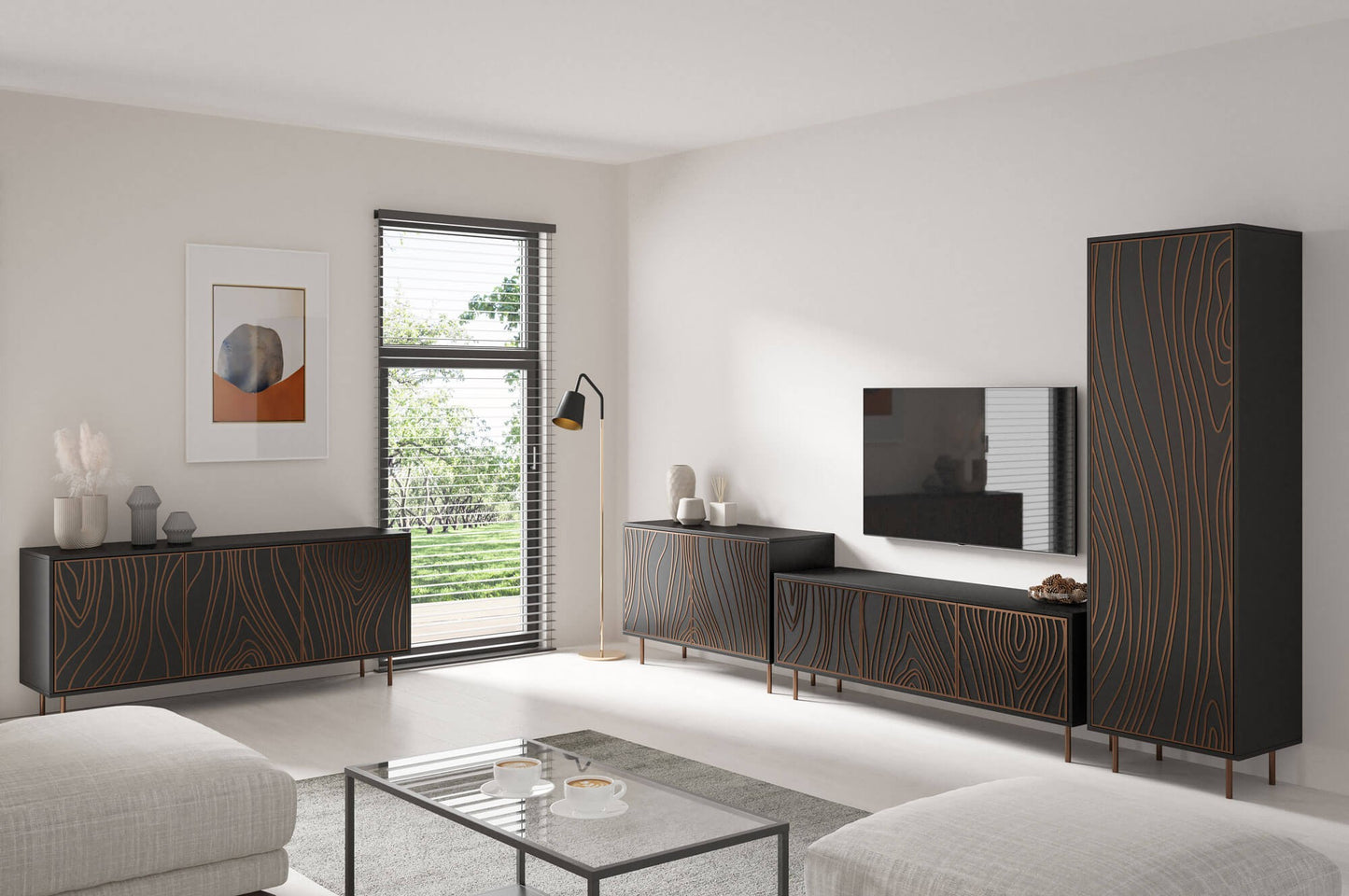 Kumode Tivas 164.5/42/77 cm kašmirs/varš - N1 Home