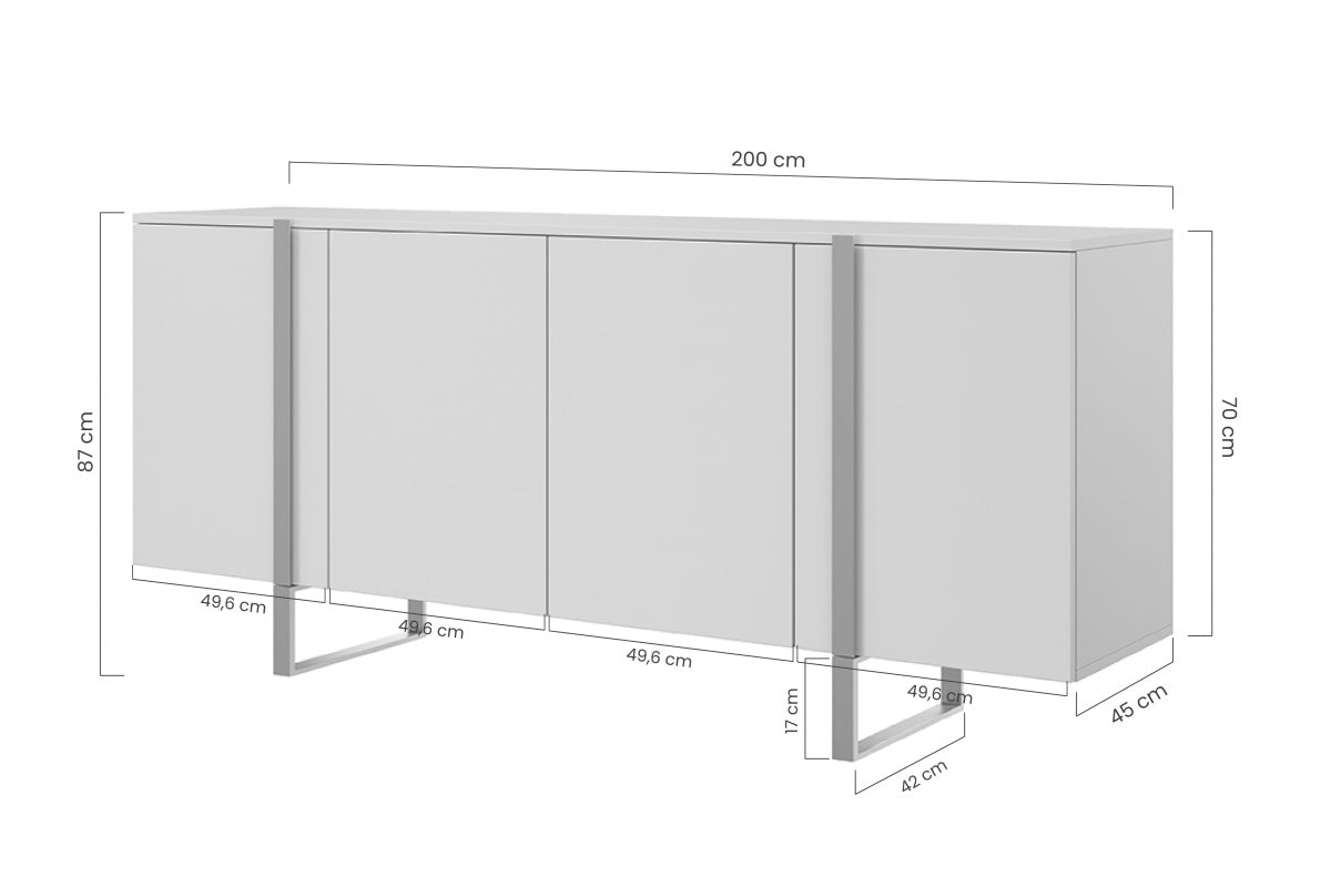 Kumode VECA 200/87/45 melns/ dabīgs