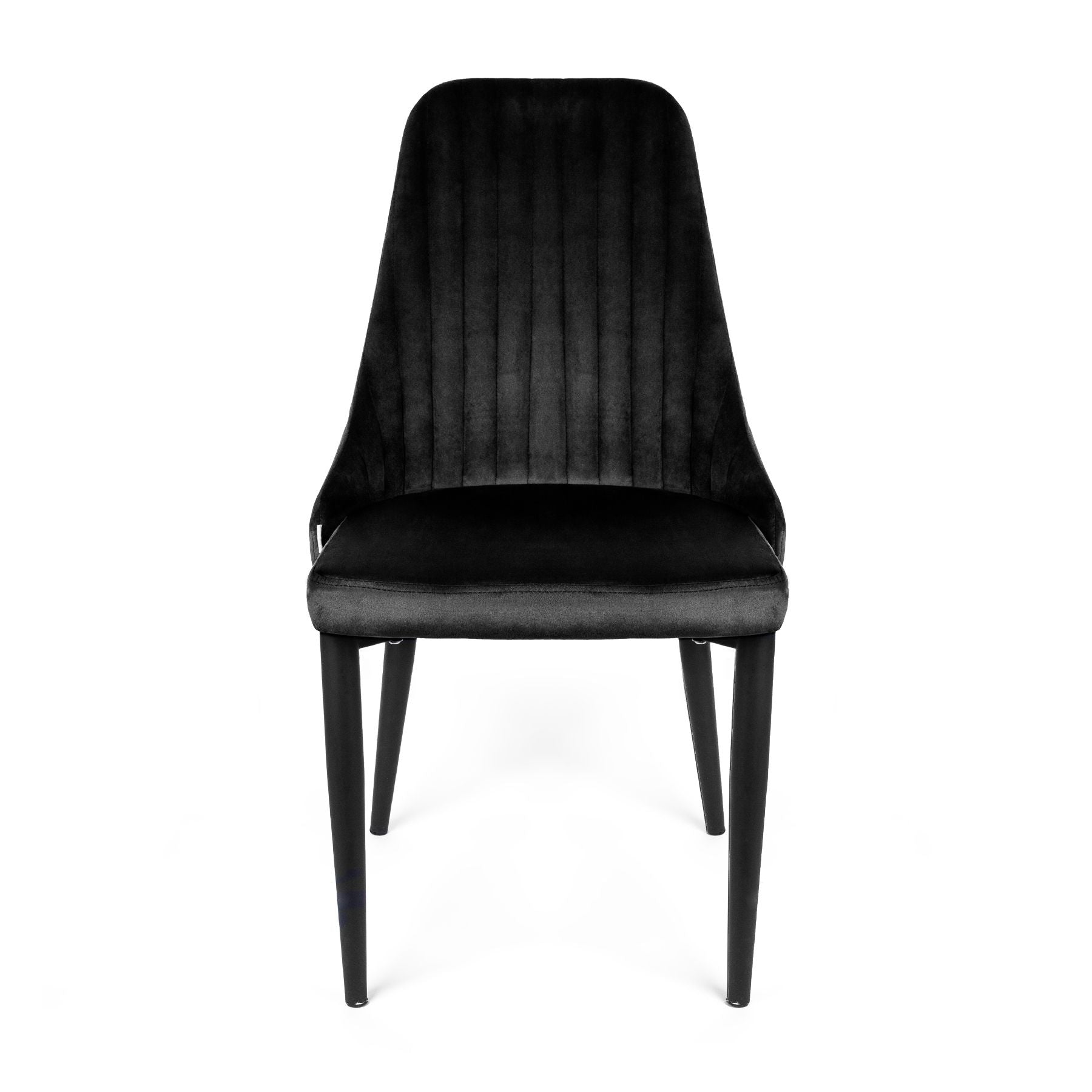 LOUIS melns velūra krēsls 45x45x90 cm