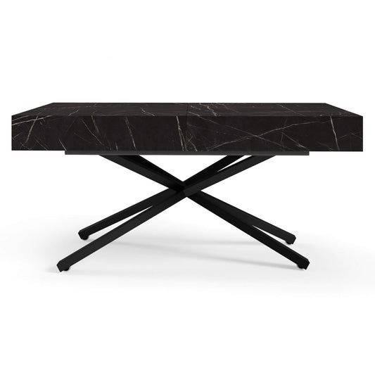 Galds Tiks X 27-80/120-200/80 cm melns Pietra Grigio - N1 Home