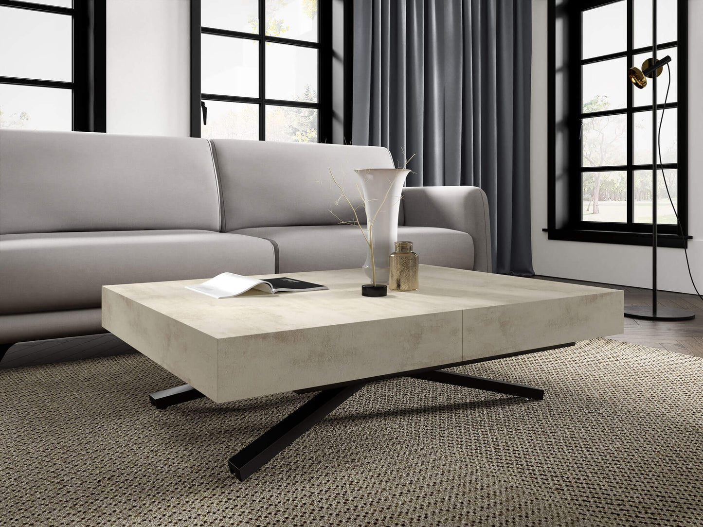 Galds Tiks X 27-80/120-200/80 cm balts hromix - N1 Home