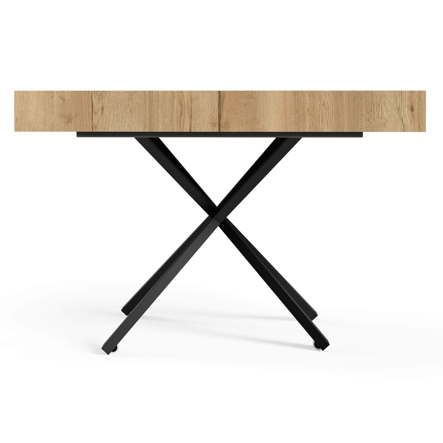 Galds Tiks X 27-80/120-200/80 cm melns Pietra Grigio/zelts - N1 Home