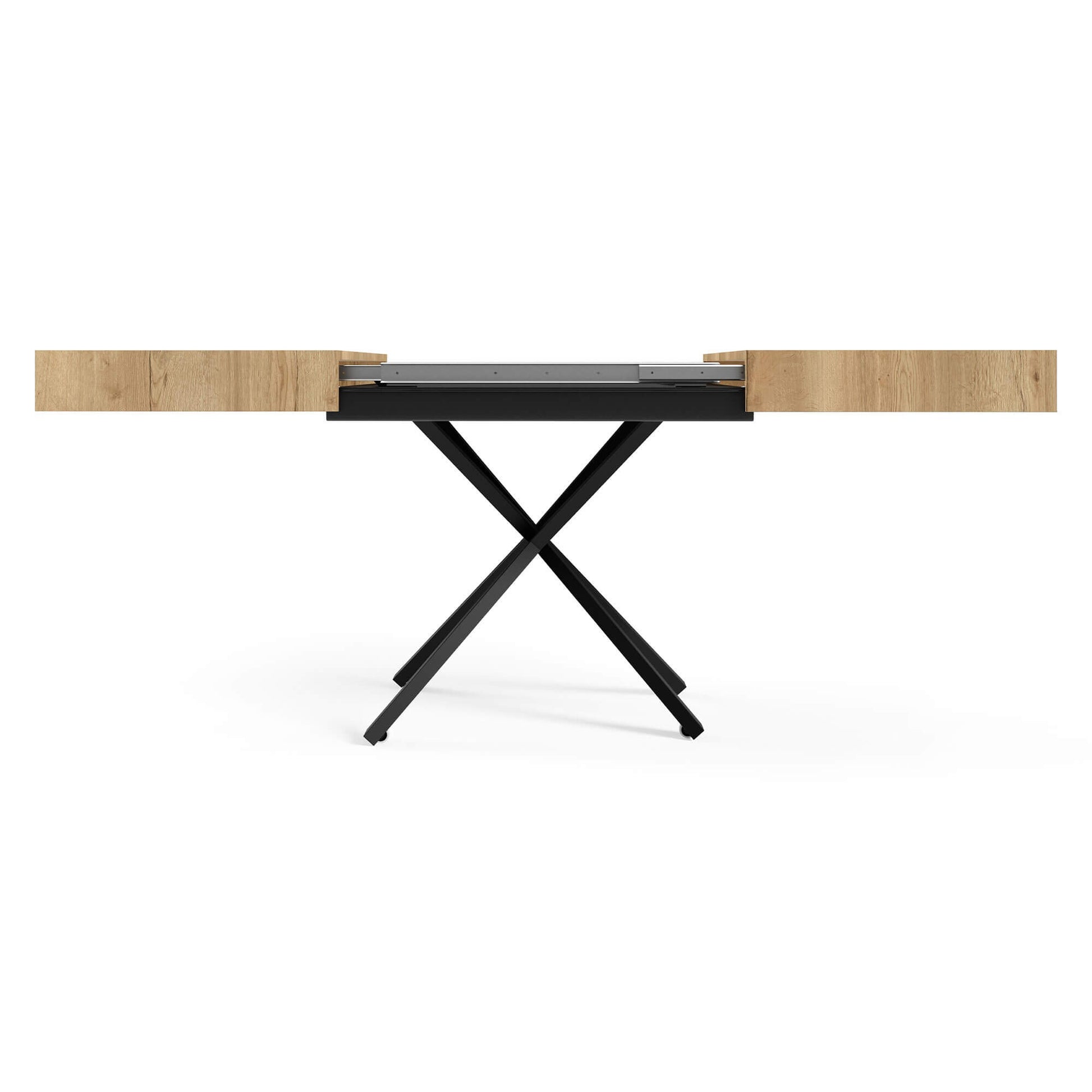 Galds Tiks X 27-80/120-200/80 cm melns Pietra Grigio - N1 Home