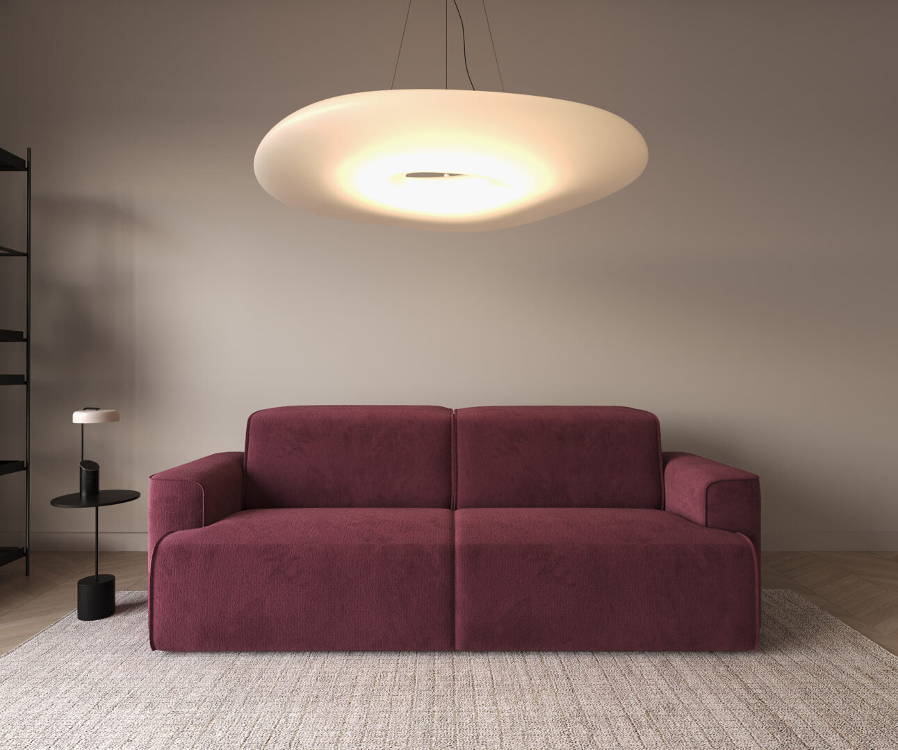 Dīvāns Loret 258/87/58 cm Matt Velvet 59 - N1 Home