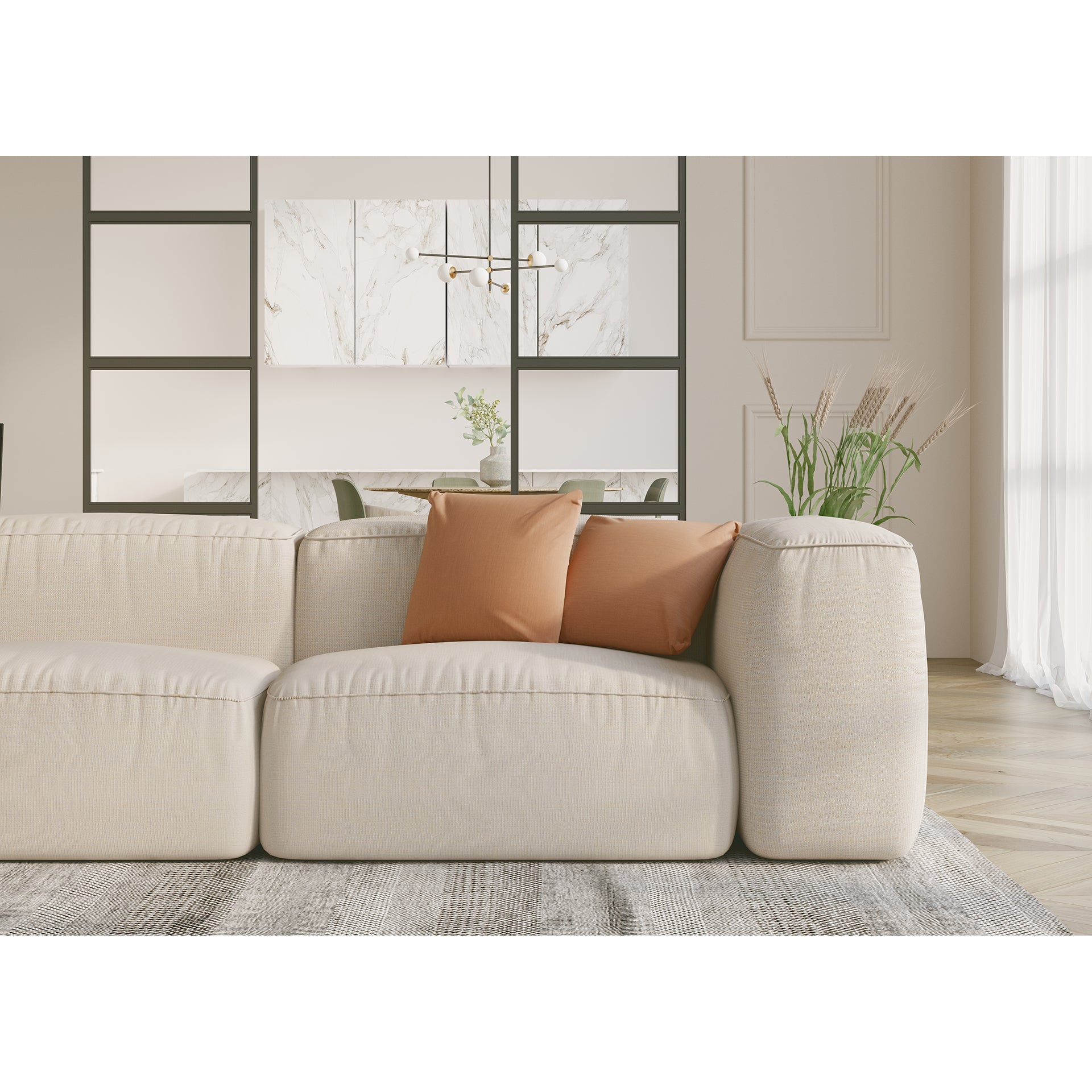 Dīvāns Lust S1 Befame 84/313/178 cm grafits - N1 Home