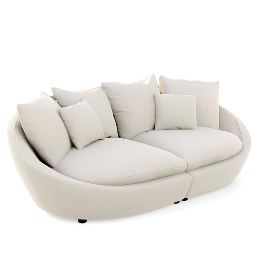 Dīvāns Majo 237;280/87/131 cm gaiši bēšs - N1 Home