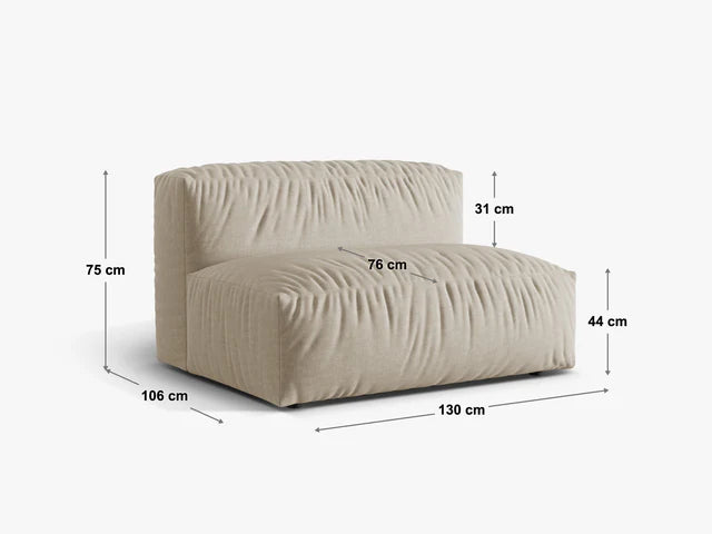 Modulārs dīvāns Martina Micadoni 106/75/132 cm Corduroy (Til03) Light beige