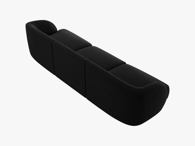 Dīvāns Miley Micadoni 255/90/70 cm Velvet Bluvel 19 Black