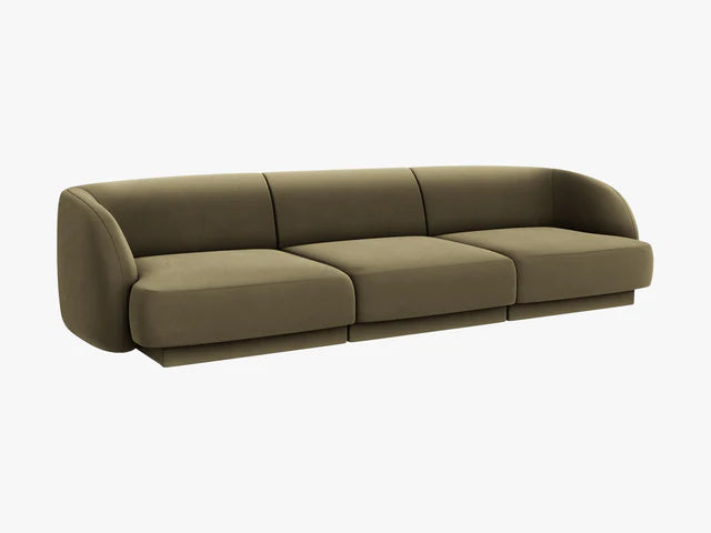 Dīvāns Miley Micadoni 255/90/70 cm Velvet Bluvel 77 Green