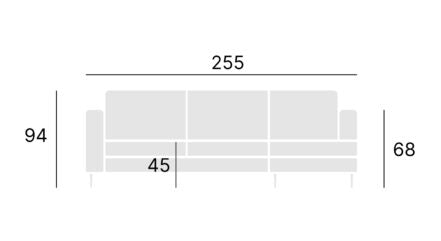 Dīvāns Nordi 255/94/55 cm Fresh 2 - N1 Home