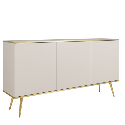 Kumode O2 160/85/39 cm bēšs/zelts - N1 Home