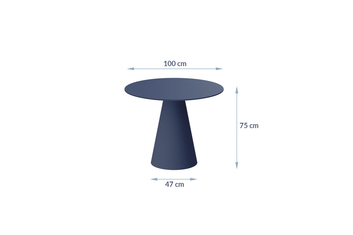 Galds Pinola 75/100/100 cm bordo - N1 Home