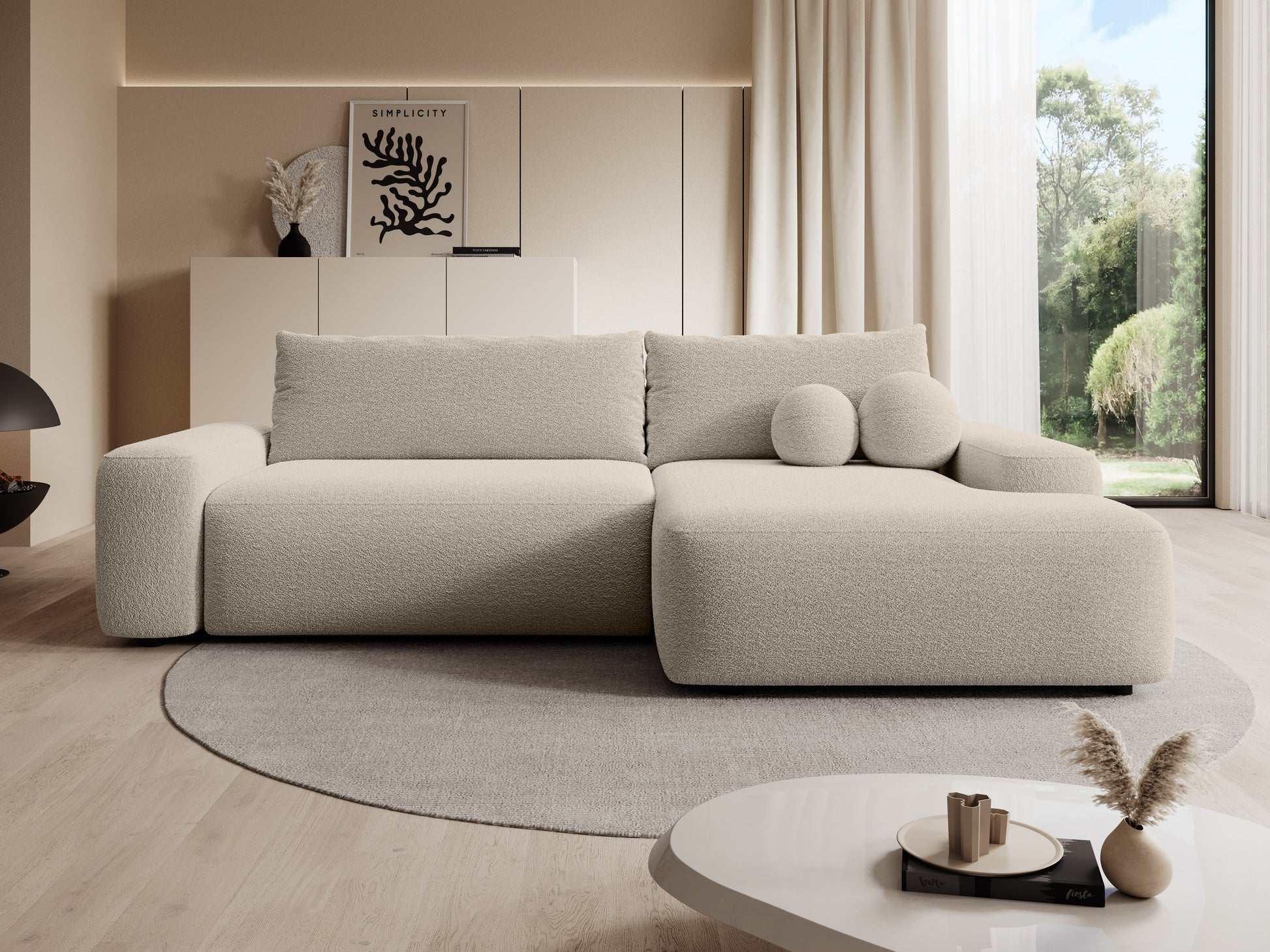 Dīvāns Loo 265/162/87 cm Lambi 5 - N1 Home