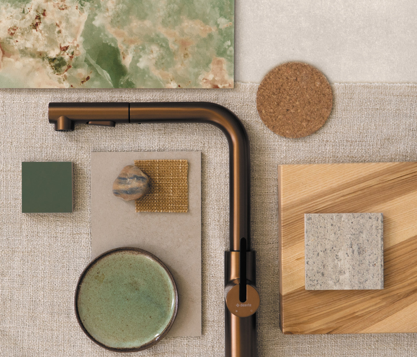 Virtuves jaucējkrāns ar izvelkamu snīpi MOMI 34,8 cm matēts tērauds - N1 Home