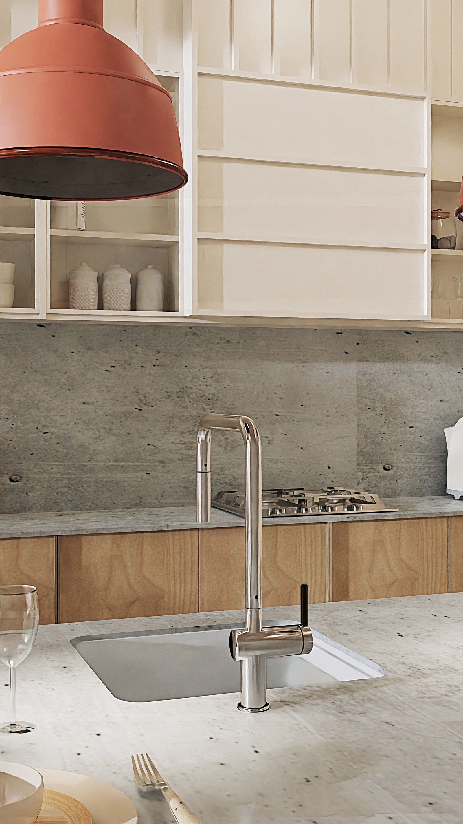 1-bļodas granīta izlietne Momi 500 x 450 x 230 antracīta metālika - N1 Home