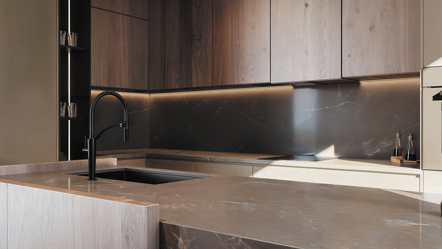 Virtuves maisītājs ar elastīgu snīpi - 2 veidu sprauslas Corda 435 mm hroms - N1 Home