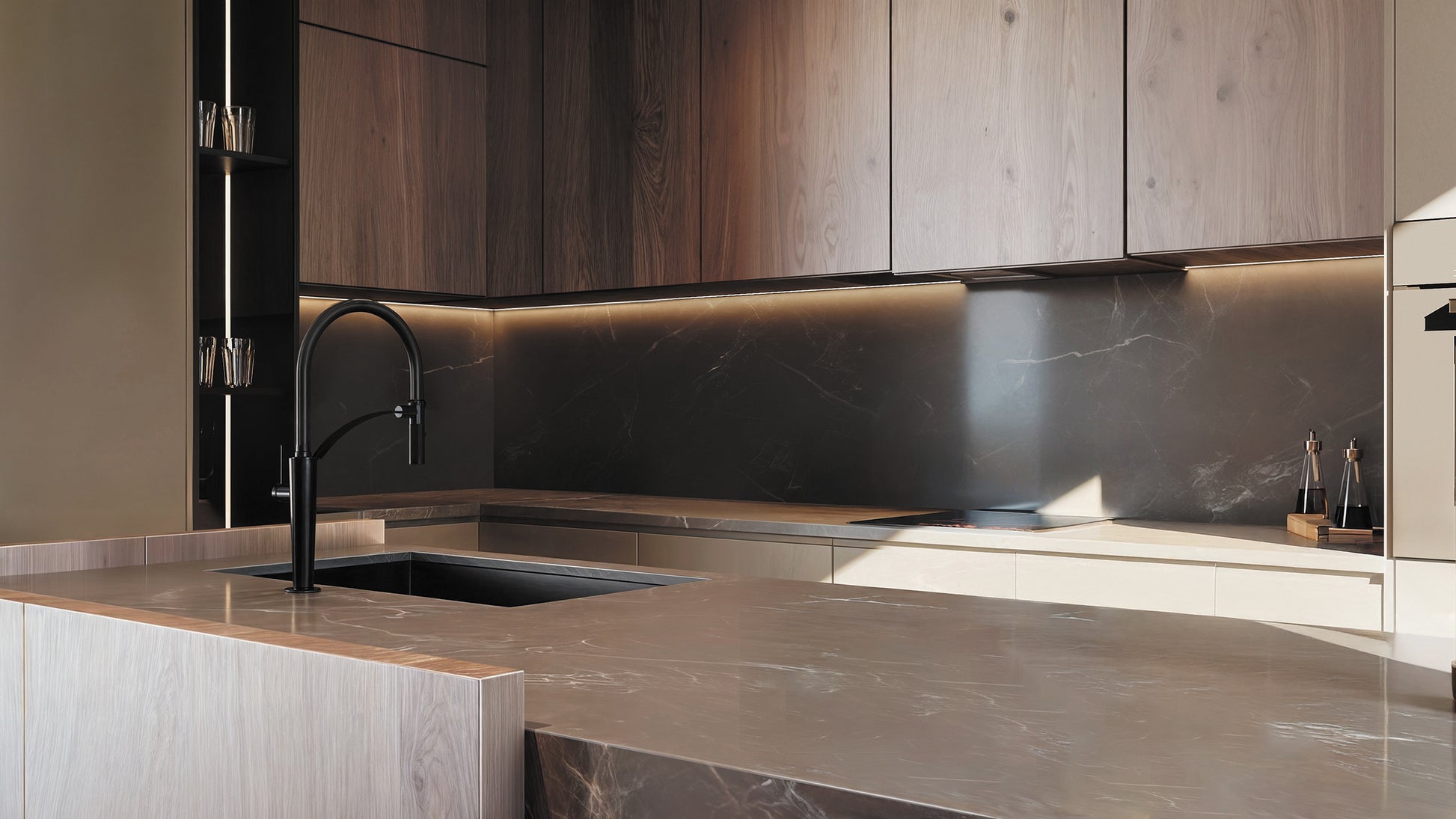 Virtuves maisītājs ar elastīgu snīpi - 2 veidu sprauslas Corda 435 mm hroms - N1 Home