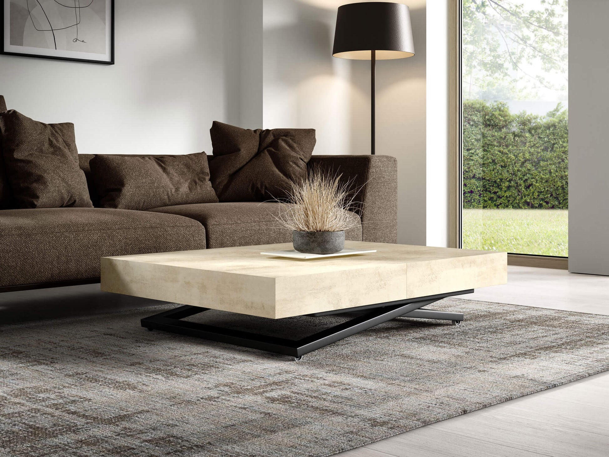 Galds Tiks U 27-80/120-200/80 cm balts hromix - N1 Home