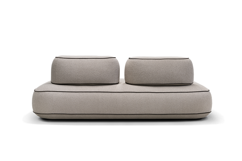 Dīvānd-krēsls Skew Trapezoid Befame 72/200/114 cm bēšs - N1 Home