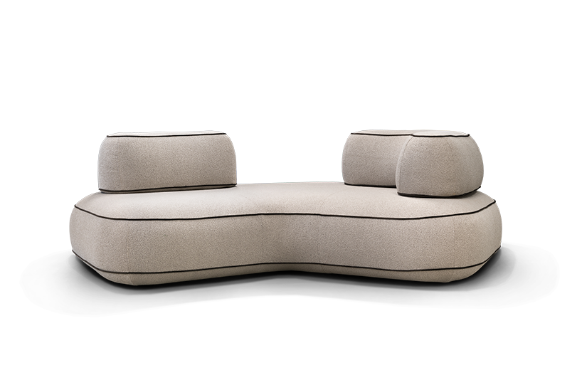 Dīvānd-krēsls Skew U Befame 72/224/183 cm bēšs - N1 Home