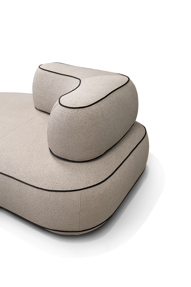 Dīvānd-krēsls Skew U Befame 72/224/183 cm bēšs - N1 Home