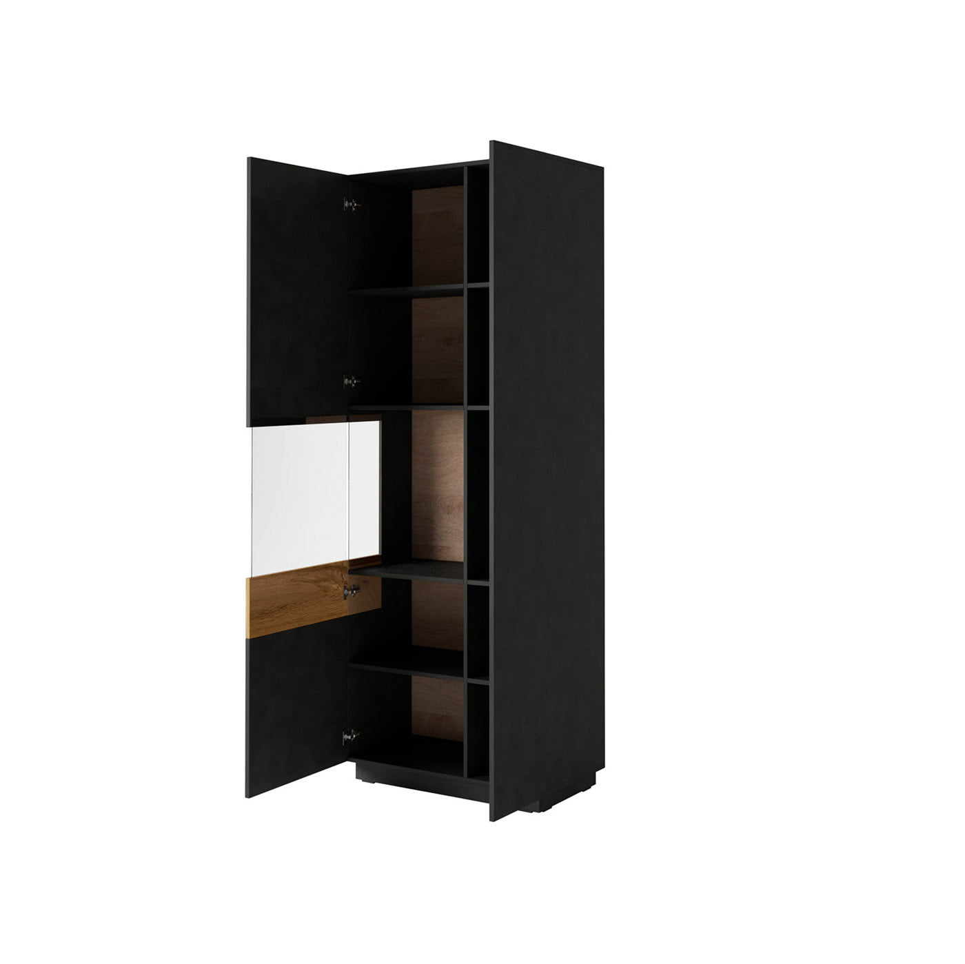 Skapis Solani 80/207/40 cm antracīts/Votan ozols - N1 Home