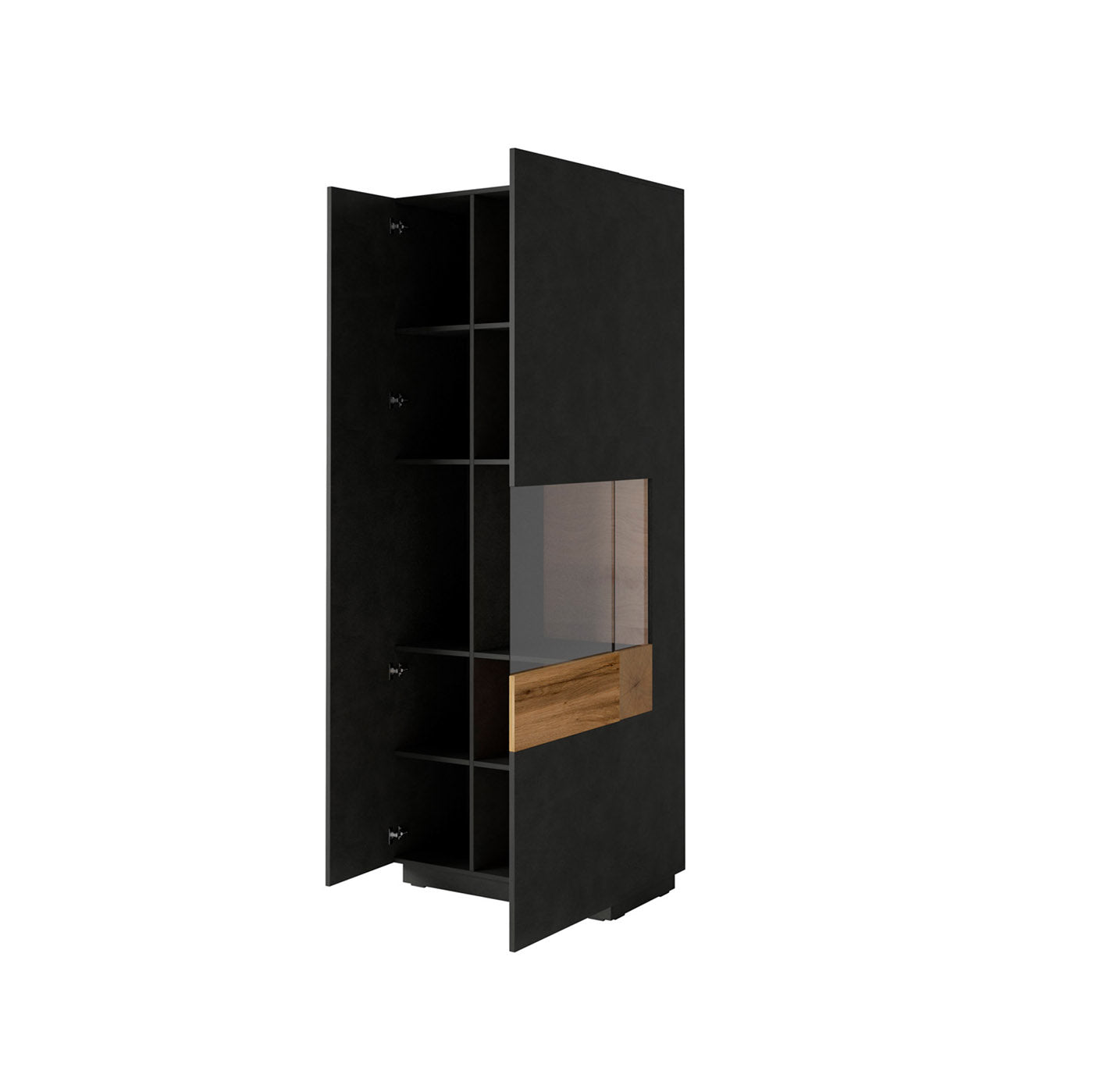 Skapis Solani 80/207/40 cm antracīts/Votan ozols - N1 Home