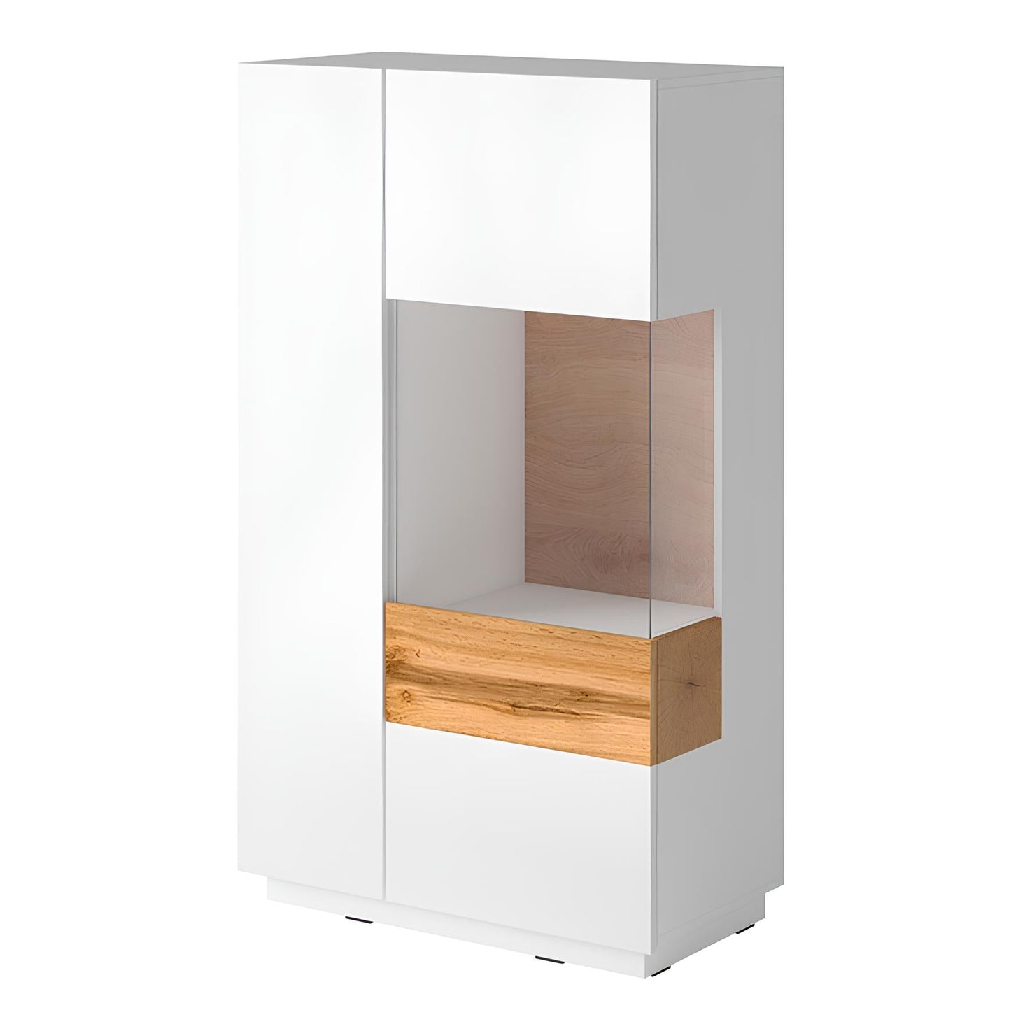 Skapis Solani 80/139/40 cm balts/Votan ozols