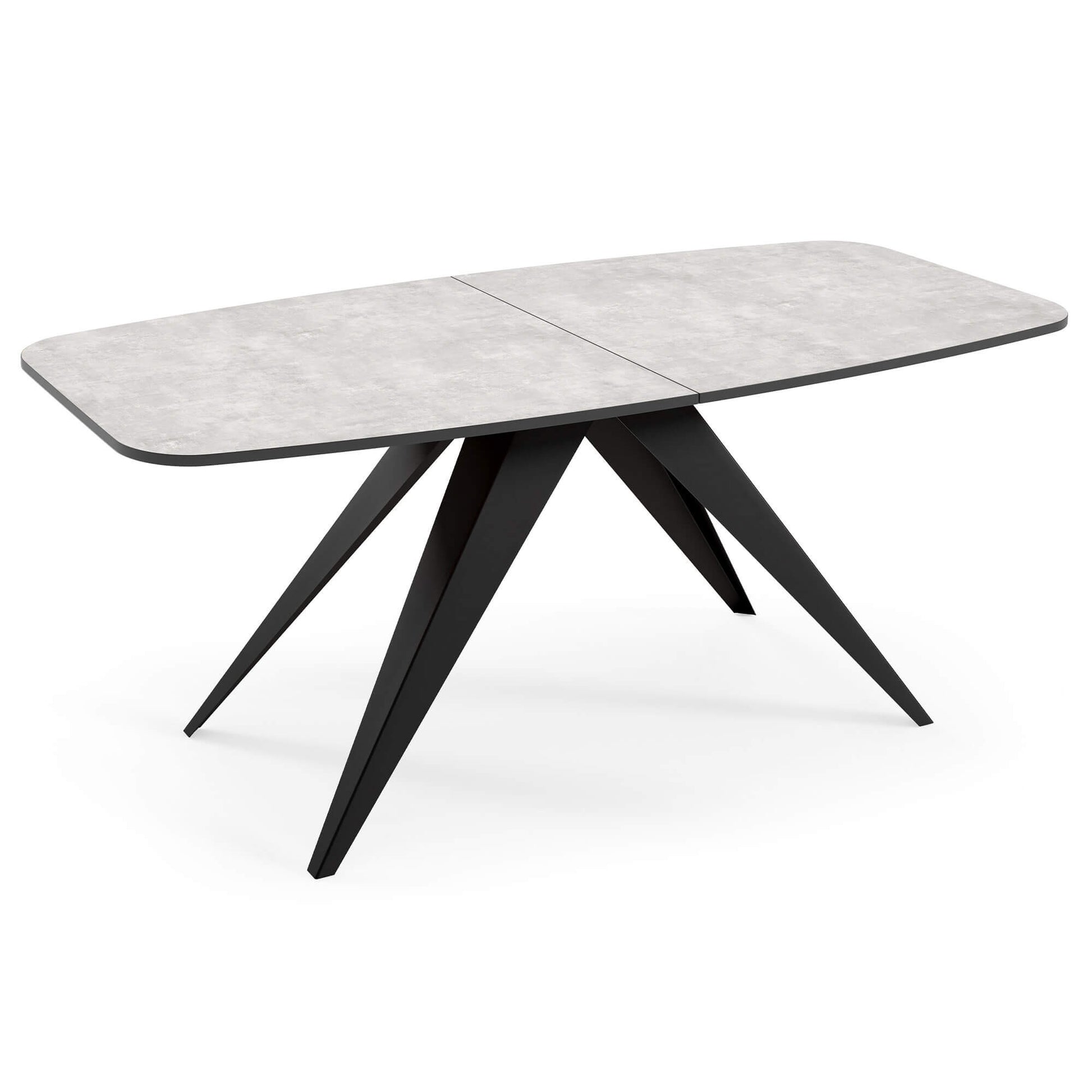 Galds Fery 76/160/80; 76/180/90 cm Bellato pelēks/melns - N1 Home