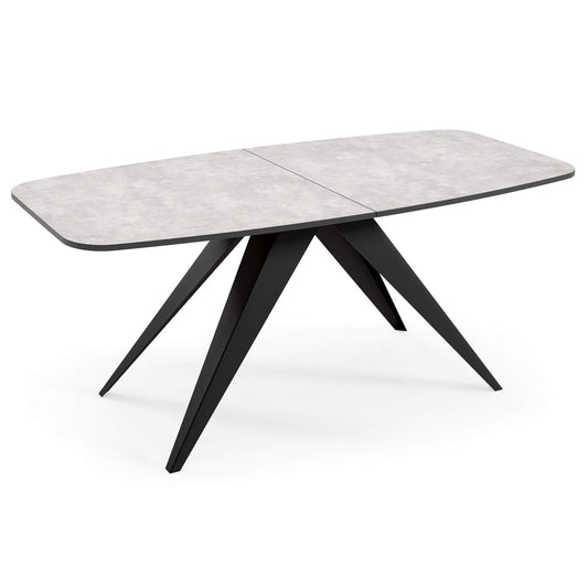 Galds Fery 76/160/80; 76/180/90 cm Bellato pelēks/melns - N1 Home