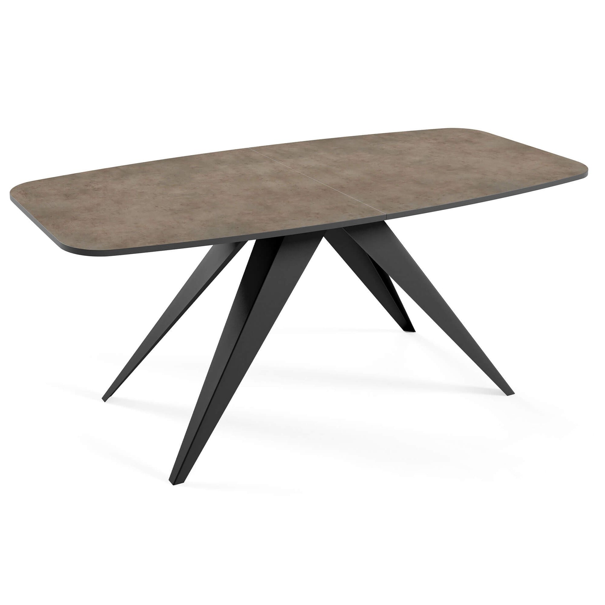 Galds Fery 76/160/80; 76/180/90 cm tumši pelēks Čikago/melns - N1 Home